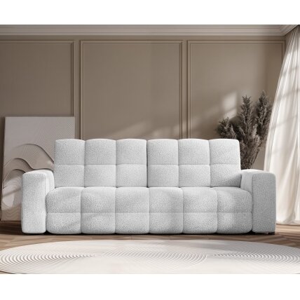 Trivietė išskleidžiama sofa MOLLY su patalynės dėže Spalvos: Quelle 83 (Šviesiai pilka) 2 Trivietė išskleidžiama sofa MOLLY su patalynės dėže Spalvos: Quelle 83 (Šviesiai pilka) 2