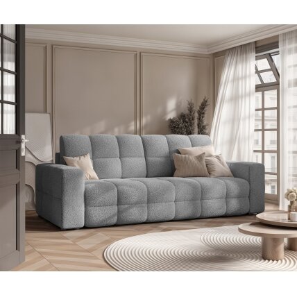 Trivietė išskleidžiama sofa MOLLY su patalynės dėže Spalvos: Quelle 92 (Pilka) Trivietė išskleidžiama sofa MOLLY su patalynės dėže Spalvos: Quelle 92 (Pilka)