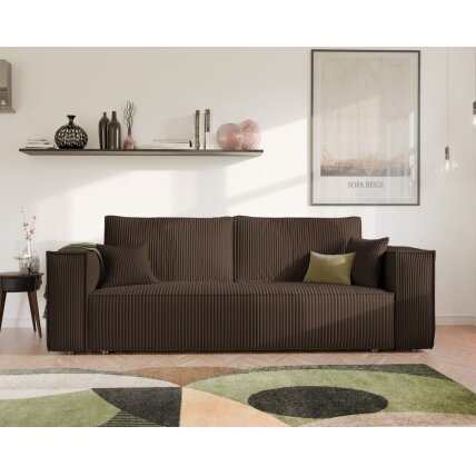 Minkšta kanapa sofa BALI su miego funkcija ir patalynės dėže Spalva: Poso 06 (Ruda) 3