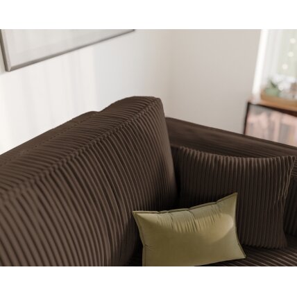 Minkšta kanapa sofa BALI su miego funkcija ir patalynės dėže Spalva: Poso 06 (Ruda) 4