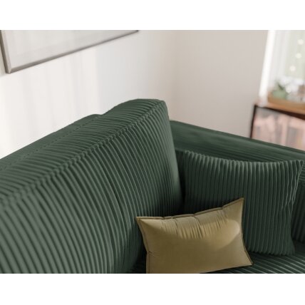 Minkšta kanapa sofa BALI su miego funkcija ir patalynės dėže Spalvos: Poso 14 (Butelių žalia) 4