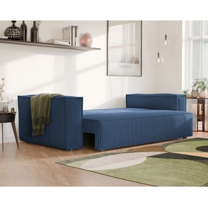 Minkšta kanapa sofa BALI su miego funkcija ir patalynės dėže Spalvos: Poso 05 (Tamsiai mėlyna) 3