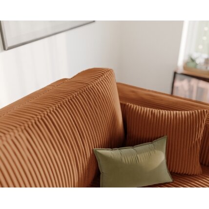 Minkšta kanapa sofa BALI su miego funkcija ir patalynės dėže Spalvos: Poso 40 (Oranžinė) 3