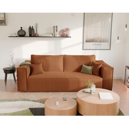 Minkšta kanapa sofa BALI su miego funkcija ir patalynės dėže Spalvos: Poso 40 (Oranžinė) 4
