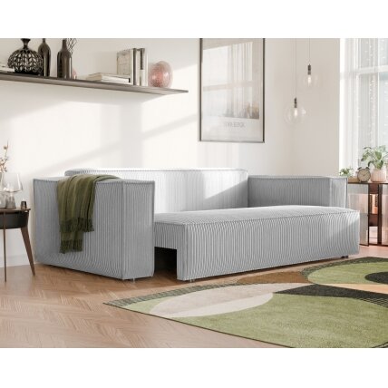 Minkšta sofa BALI su miegama funkcija ir patalynės dėže Spalvos: Poso 110 (Šviesiai pilka) 1