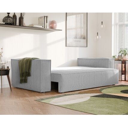 Minkšta sofa BALI su miegama funkcija ir patalynės dėže Spalvos: Poso 110 (Šviesiai pilka) 2