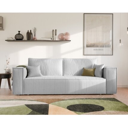 Minkšta sofa BALI su miegama funkcija ir patalynės dėže Spalvos: Poso 110 (Šviesiai pilka) 3