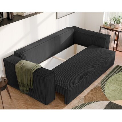 Minkšta sofa BALI su miego funkcija ir patalynės dėže Spalvos: Poso 135 (Antracitas) 5