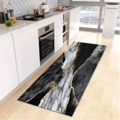 Kilimas virtuvei, neslystantis Grey Marmur 50x160cm