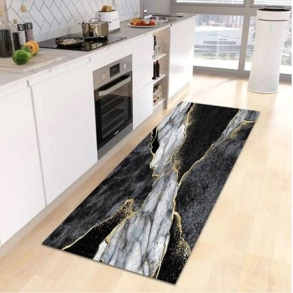 Kilimas virtuvei, neslystantis Grey Marmur 60x180cm