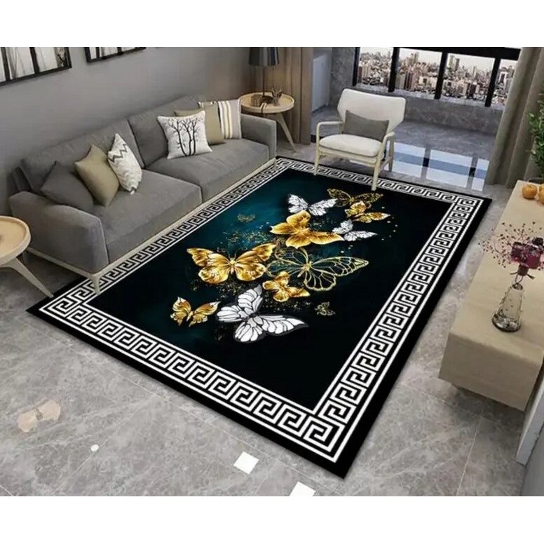 Kilimas su šiaurietišku raštu DRUGELIAI 120x160cm Kilimas su šiaurietišku raštu DRUGELIAI 120x160cm