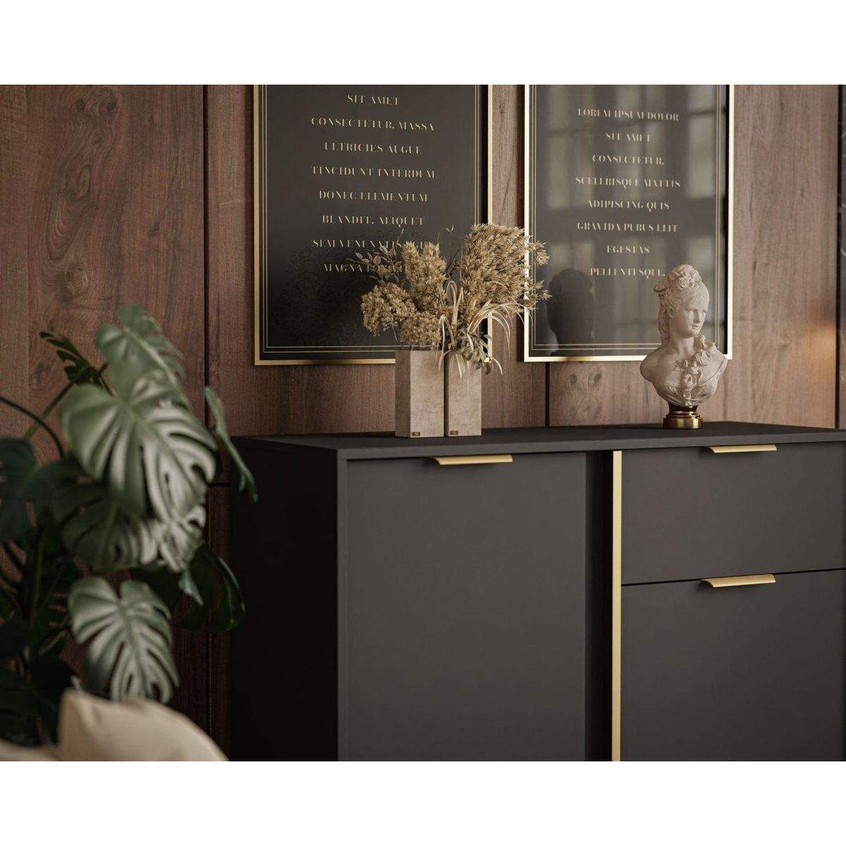 Komoda Loreto Black Gold+ 4