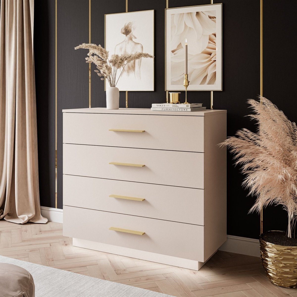 Komoda LUNA Beige Gold 95cm Komoda LUNA Beige Gold 95cm