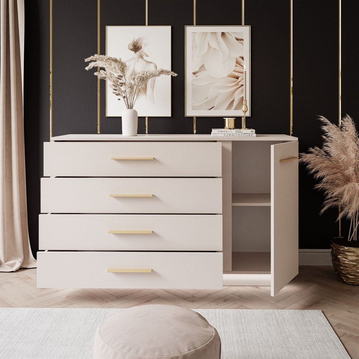 Komoda LUNA II Beige Gold 6 Komoda LUNA II Beige Gold 6