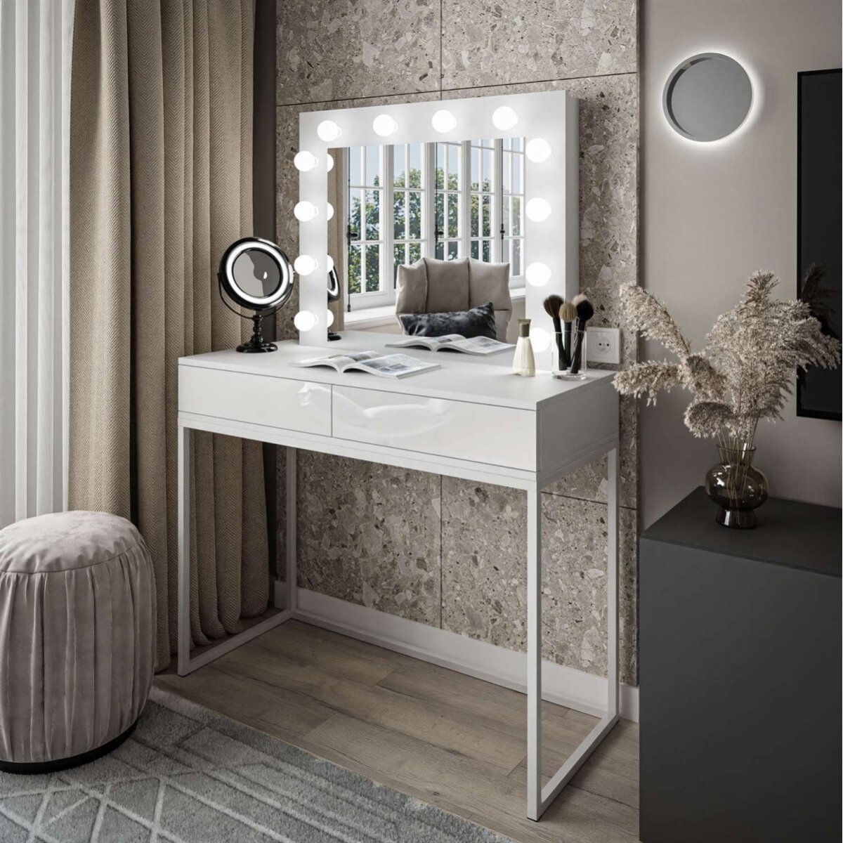 Kosmetinis staliukas BLANK LOFT Baltas