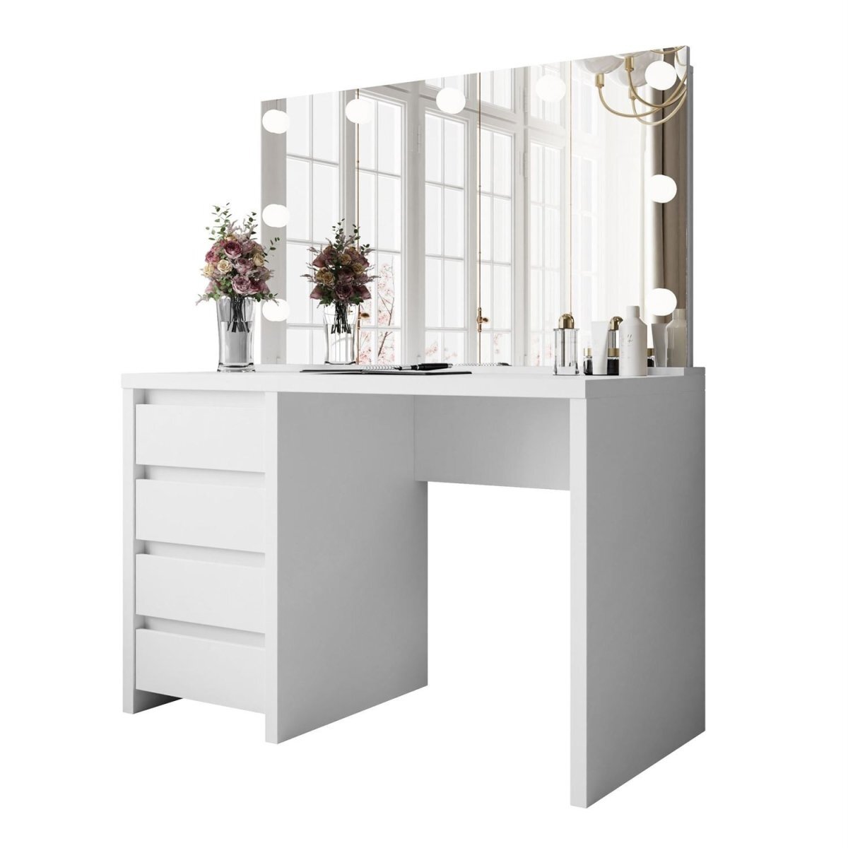 Kosmetinis staliukas LUXURY White 2