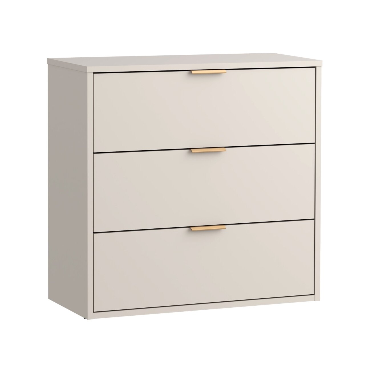 Komoda LINEA 80 cm su 3 stalčiais – kašmyras