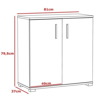 Komoda ARIZONA 80 2D White