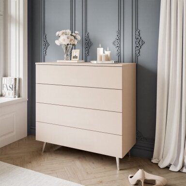 Komoda AVRA Beige Chrome