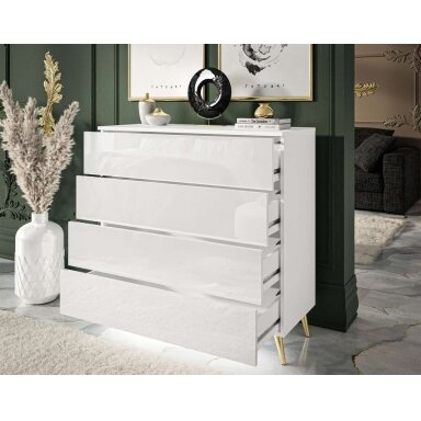 Komoda AVRA White Gold (Blizgi)