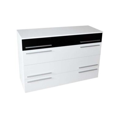 Komoda Gavana White Black Blizgi