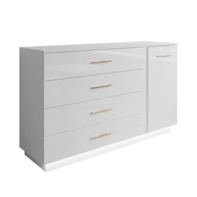 Komoda LUNA II White Gold+ (Blizgi)