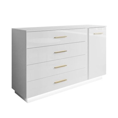 Komoda LUNA II White Gold (Blizgi)