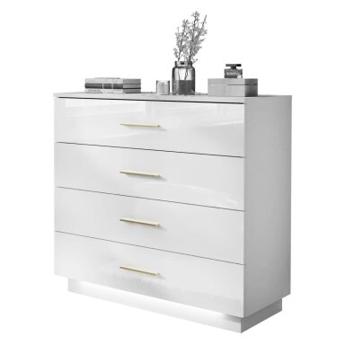 Komoda Luna White Gold (Blizgi)