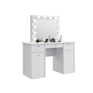 Kosmetinis staliukas Aria 12 LED Baltas