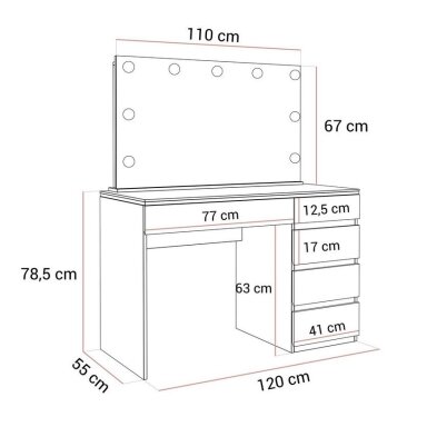 Kosmetinis staliukas AURA II Beige