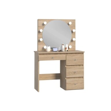 Kosmetinis staliukas Beta Diamond 8 Led Sonoma
