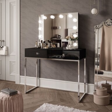 Kosmetinis staliukas BLANK Glamour 2 Black