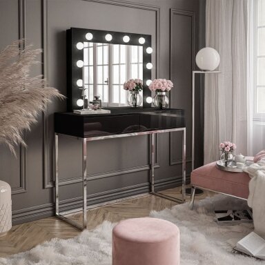 Kosmetinis staliukas BLANK Glamour Black