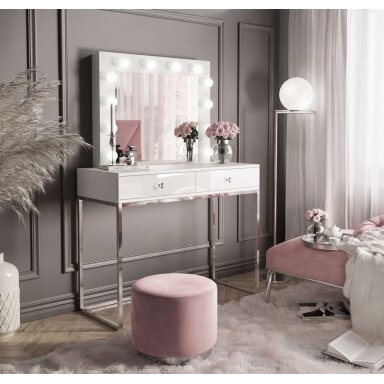 Kosmetinis staliukas BLANK Glamour+ White