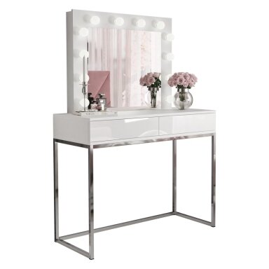 Kosmetinis staliukas BLANK Glamour White