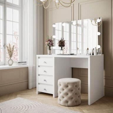 Kosmetinis staliukas LUXURY+ White