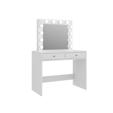 Kosmetinis staliukas MEGA 12 LED baltas