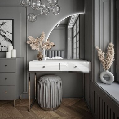 Kosmetinis staliukas Queen Glamour+ White