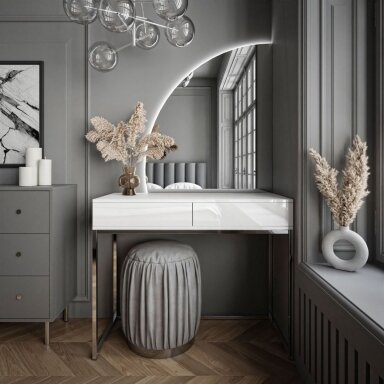 Kosmetinis staliukas Queen Glamour White