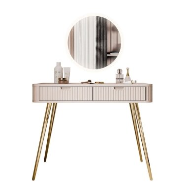 Kosmetinis staliukas ZERO Gold Beige