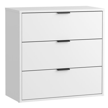 Komoda LINEA 80 cm su 3 stalčiais – balta Komoda LINEA 80 cm su 3 stalčiais – balta