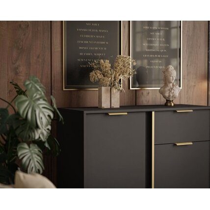 Komoda Loreto Black Gold+ 4