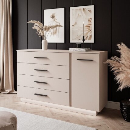 Komoda LUNA II Beige Black Komoda LUNA II Beige Black