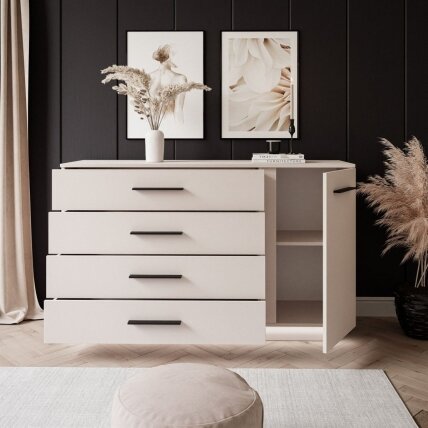Komoda LUNA II Beige Black 6 Komoda LUNA II Beige Black 6