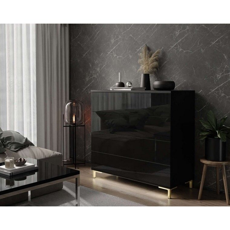 Komoda LUNA Black Gold (Blizgi) Komoda LUNA Black Gold (Blizgi)
