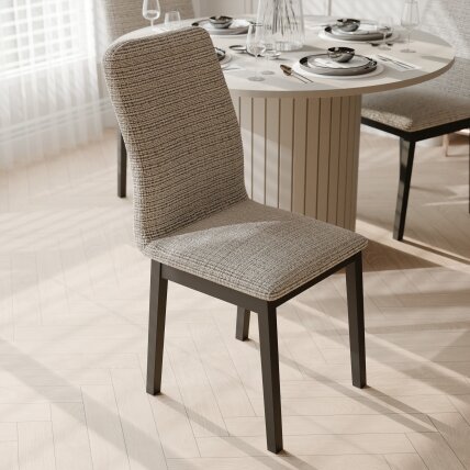 Valgomojo minkšta kėdė RAVO Medienos atspalvis: Juoda, Spalvos: Cremona 02 (Kreminė) Valgomojo minkšta kėdė RAVO Medienos atspalvis: Juoda, Spalvos: Cremona 02 (Kreminė)