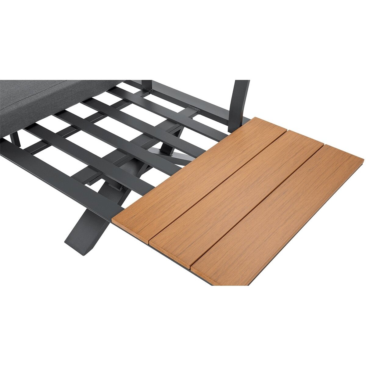 Lauko baldai kampas SORRENTO WOOD Graphite 5