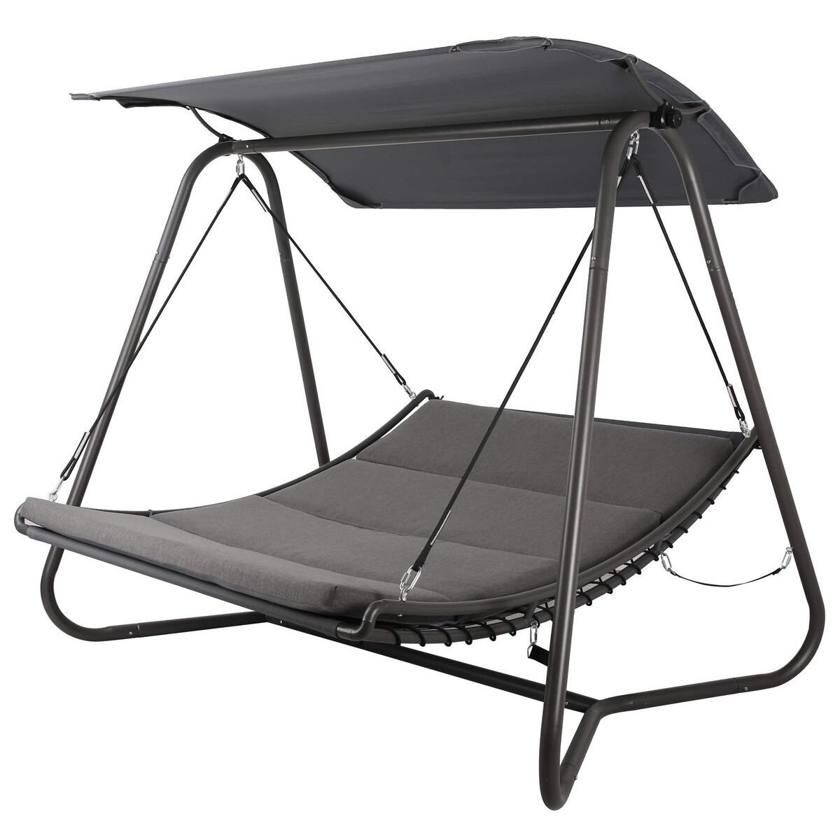 Lauko sūpynės-gultas BERI Dark Grey - AVRAHOME Lauko sūpynės-gultas BERI Dark Grey - AVRAHOME