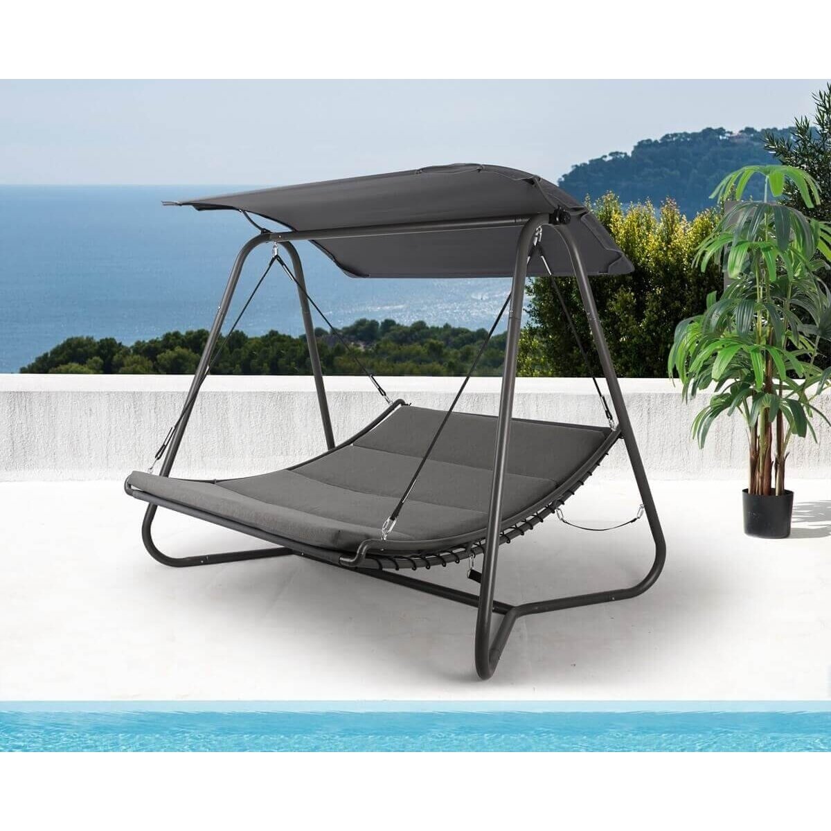 Lauko sūpynės-gultas BERI Dark Grey - AVRAHOME 5 Lauko sūpynės-gultas BERI Dark Grey - AVRAHOME 5