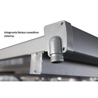 Laisvai pastatoma stoginė automobiliui MONTANA 3,1x5m Cold Grey